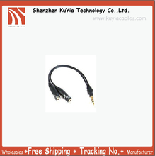 KUYiA Free Shipping+50pcs/lot+Good Quality 3.5mm Headphone Earphone Splitter  Y  Adapter Cable Jack +wholesales 2024 - buy cheap