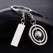 10PCS Llaveros!Creative Metal Rotation Football Keychains Alloy Keyring Novelty Car Keyfobs Key Holder Charm Jewelry Gifts J031 2024 - buy cheap