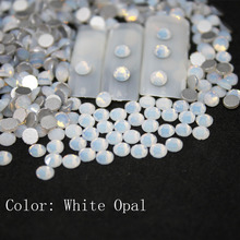 SS3-SS34 White Opal Rhinestones Back Flat Round Nail Art Decorations And Stones Non Hotfix Rhinestones Crystals for DIY Glass 2024 - buy cheap
