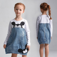 2016 Girls Denim Dresses Summer Clothes for Teens Girls School Kids Clothing for Age 5 6 7 8 9 10 11 12 13 14T Years Old Frocks 2024 - buy cheap