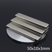 1Pcs 50 x 10 x 3 mm NdFeB Super Strong Block Powerful magnetic Neodymium Magnets 50*10*3 N35 Rare Earth permanent Magnet 2024 - buy cheap