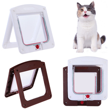 Pet Cat Puppy Dog Gates Door Lockables Safe Flap Door Pet safety products Lock Suitable for Any Wall or Door White Brown Colors 2024 - buy cheap