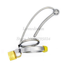 304 Stainless Steel Male Chastity Device With Catheter, Belt Lock,Penis Rings,Cock Cage,BDSM Bondage Adult Sex Toys For Man 2024 - buy cheap