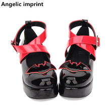 Angelic imprint new woman mori girl lolita cosplay shoes lady high wedges heels pumps women princess dress party shoes 33-47 5cm 2024 - buy cheap