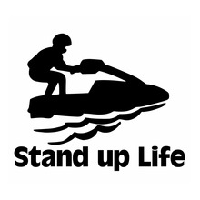 Stand up jet ski Наклейка стоячий пропеллер Вейкборд Поворотная задняя наклейка на окно автомобиля 2024 - купить недорого