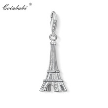 Charm Pendant Eiffel Tower,2018 Fashion Jewelry Trendy Authentic 925 Sterling Silver Gift For Women Men Fit Bracelet 2024 - buy cheap