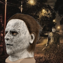 Máscara do michael myers e halloween, máscara artesanal assustadora de terror, 2018 2024 - compre barato