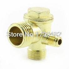 Copper Tone 3-way Air Compressor Fittings Threaded Check Valve 2024 - buy cheap