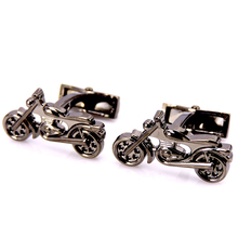 HYX Jewellery 3D black Motorcycle cufflinks male French shirt cuff links for men's Jewelry Gift free shipping 2024 - buy cheap