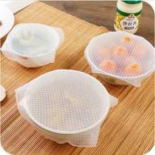 3 pcs Set Reusable Silicone Plastic Wrap Seal Vacuum Food Magic Wrap Kitchen Gadget plastic wrap 2024 - buy cheap