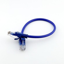 1pcs Network Cable Line Cat5E RJ45 Patch Cable Ethernet Internet Lan Cord Blue 20cm 2024 - купить недорого