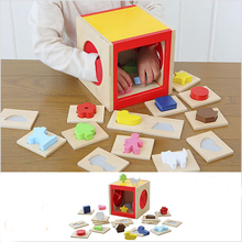 Juguetes Montessori educativos para niños, juguetes de madera para aprendizaje temprano, materiales de enseñanza sensoriales para bebés, juegos de emparejamiento de formas 2024 - compra barato