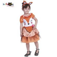 Disfraces para fiesta de Carnaval para niños pequeños, vestido de animales para niñas, disfraz de zorro, diadema, ropa de Halloween 2024 - compra barato