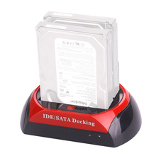 Original 2 doble Dock HDD estación de acoplamiento 3,5 "2,5" SATA IDE e-SATA Hub caja de almacenamiento externo partes de la UE nos enchufe 2024 - compra barato