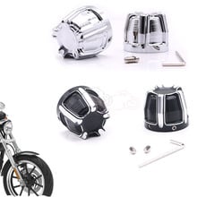 Kit de tampas de porca de eixo dianteiro de motocicleta personalizado para harley davidson touring softail dyna street bob cvo fat bob electra glide 2024 - compre barato