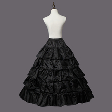 2019 4 Hoops 5 Layers Ball Gown Petticoats Black Petticoat Crinoline Underskirt Big Ruffle Wedding Accessories Tulle Underskirts 2024 - buy cheap