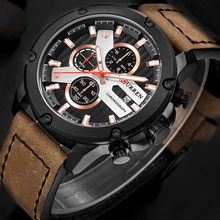 2018 New Men Watch CURREN Top Brand Fashion Sport Watches Mens Leather Waterproof Chronograph Quartz Clock Relogio Masculino 2024 - buy cheap