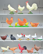 Твердая модель из ПВХ, модель утка и гуся, искусственное украшение, твердый петух, куриный цыплят, утка 2024 - купить недорого