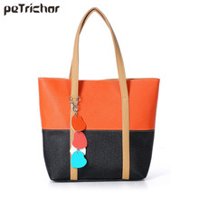 Fashion Women PU Leather Shoulder Bags Casual Tote Handbags Sac A Main Marques Bolsos Mujer 2024 - buy cheap