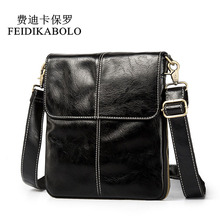 FEIDIKABOLO New Designer Leather Men Bag Fashion Leather Crossbody Shoulder Bag Men's Messenger Bags Small Casual Man Bags Black 2024 - buy cheap