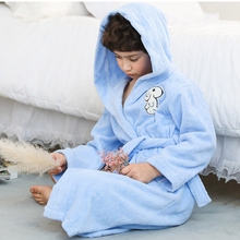 Winter Children Bath Robe Kids Cartoon Cotton Dressing Grows Boys Hooded Robes Sleepwear Thick Teenage Bathrobe Autumn Winter 2024 - buy cheap