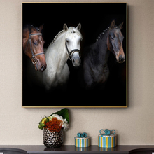 Carteles de caballos e impresiones en blanco y negro, pinturas en lienzo de animales modernos en la pared, imágenes en lienzo de arte para decoración para sala de estar 2024 - compra barato
