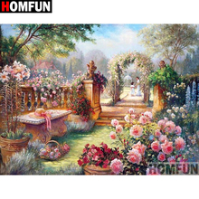 HOMFUN Full Square/Round Drill 5D DIY Diamond Painting "Flower landscape" Embroidery Cross Stitch 5D Home  A08056 2024 - buy cheap