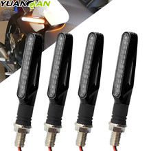 Universal Motorcycle LED Flexible Turn Signal Indicator Amber Light For honda yamaha Kawasaki z750 Z800 Z1000 Suzuki Ducati 2024 - buy cheap