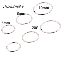 Кольцо для носа JUNLOWPY из нержавеющей стали, кольцо для пирсинга тела, ювелирные изделия для губ в стиле панк, украшения для тела, кольцо для перегородки 2024 - купить недорого
