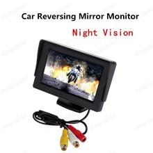 Sistema de estacionamiento de coche, Monitor LED de 4,3 pulgadas, cámara de visión trasera, CCD, visión nocturna, alta calidad 2024 - compra barato