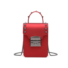 Mini bolsos cruzados para teléfono para mujer, bolsos de cuero de PVC, bandolera pequeña para niñas, bolso de mano, bolso rojo 2024 - compra barato