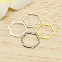 20pcs ZHU RU 12mm Pendant Honeycomb crystal benzene ring hexagon shape Charm Pendants For Jewelry Making Charm ornamentation 2024 - buy cheap