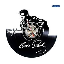 Elvis Presley Vintage Handmade Vinyl Clock Gift saat, duvar saati saat reloj large wall clock klok 2024 - buy cheap