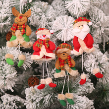 Милое Рождественское украшение домашний Декор Санта Клаус Снеговик Олень Медведь Рождественская елка висячие украшения Новогодние подвесные украшения 2024 - купить недорого