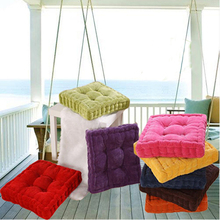 1pc Square Shape Plaid Thick Winter Warm Chair Pad Cushion Soft Washable Cotton Home Floor Decor 2024 - buy cheap