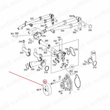 2712020210 polia da bomba de Água Do Carro Adequado para W204 W212 M271 C180 C200mer ced es-ser nzE200 Tensor Da Correia da polia 2024 - compre barato