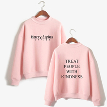 Harrys Styles Sweatshirts Women Treat People With Kindness Hoodies Sweatshirt Funny Letter Print Harajuku fall winter Tracksuit 2024 - buy cheap