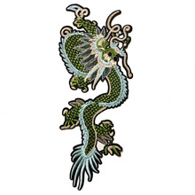 Punk Style A pair Tuba Chinese Qinglong Embroidery Patch Sew On Clothes Applique for DIY Clothing Accessory Patch Free Delivery 2024 - buy cheap