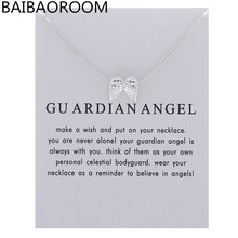 Fashion Jewelry New Angel Feather Wings Alloy Clavicle Pendant Short Chocker Necklace Women Gift 2024 - buy cheap