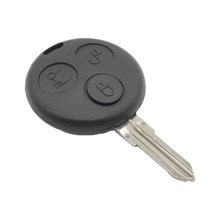 WhatsKey-carcasa de llave remota de coche, carcasa de repuesto de 3 botones para Mercedes Benz Smart Fortwo 450 Forfour Roadster, hoja en blanco sin cortar 2024 - compra barato
