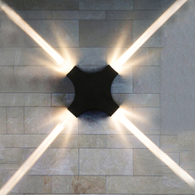 Светодиодный настенный светильник Thrisdar, 12 Вт, крест-звезда, узкий луч, уличный водонепроницаемый настенный светильник для крыльца, виллы, отеля, наружный настенный светильник 2024 - купить недорого