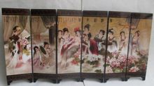 Exquisite Chinese Decorative Classical Lacquer Screen Wonderland Ancient Beauties Mini Screen 2024 - buy cheap