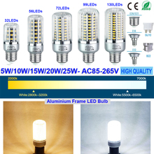Aluminum Radiator Lighting Bulb 5/10/15/20/25W LED Corn Bulb E27 E14 E12 B22 GU10 85-265V Chandelier Street Wall Lamp Bulb D30 2024 - buy cheap