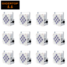 Gigertop 12 шт. батарея мощность беспроводной 9X18W IRC DMX LED Par свет DJ Дискотека украшение сценическое освещение эффект 2024 - купить недорого
