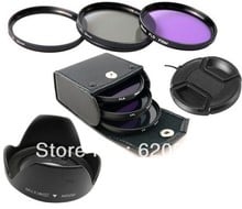 100% garantía 6 en 1 62mm uv + cpl + filtro fld + capucha de lente + tapa de lente para Canon nikon Pentax Sony fuji Cámara 2024 - compra barato