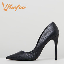 Zapatos de tacón alto y delgado para mujer, tacones puntiagudos de aguja con patrón de cuadros negros, sin cordones, para oficina, Sexy, talla grande 11 14 2024 - compra barato