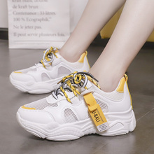 Sooneeya-zapatos gruesos de suela gruesa para mujer, zapatillas de plataforma, calzado plano con etiqueta para caminar, de malla de aire, zapatillas de entrenamiento femeninas 2024 - compra barato