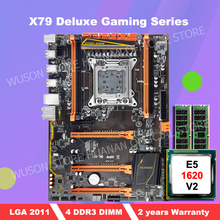 HUANANZHI X79 Deluxe ATX материнская плата с высокой скоростью M.2 SSD слот ЦП Xeon E5 1620 V2 большой бренд RAM 8G(2*4G) RECC 2 года гарантии 2024 - купить недорого