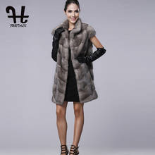 FURTALK 100% Real Mink Fur Vest Long Women Winter Fur Vest High Quality Mink Fur Coat Plus Size Female Real Fur Coat 2019 6XL 2024 - buy cheap