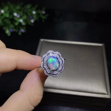 Uloveido Natural Dazzling Fire Opal Ring, 925 Sterling Silver, 7*9mm Certified Oval Shape Gemstone Wedding Jewelry Women FJ221 2024 - buy cheap